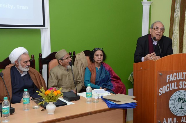 Dr. Shahid Mehdi addressing at the seminar on Indo-Iran relations