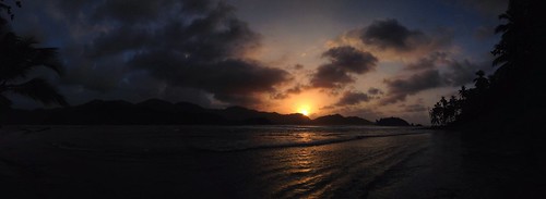 ocean sunset island atardecer view panoramic panamá landscale iphone colón