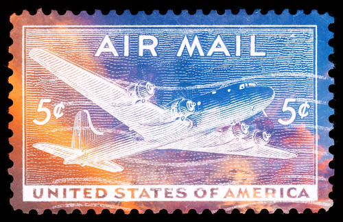 Vibrant US Air Mail Stamp