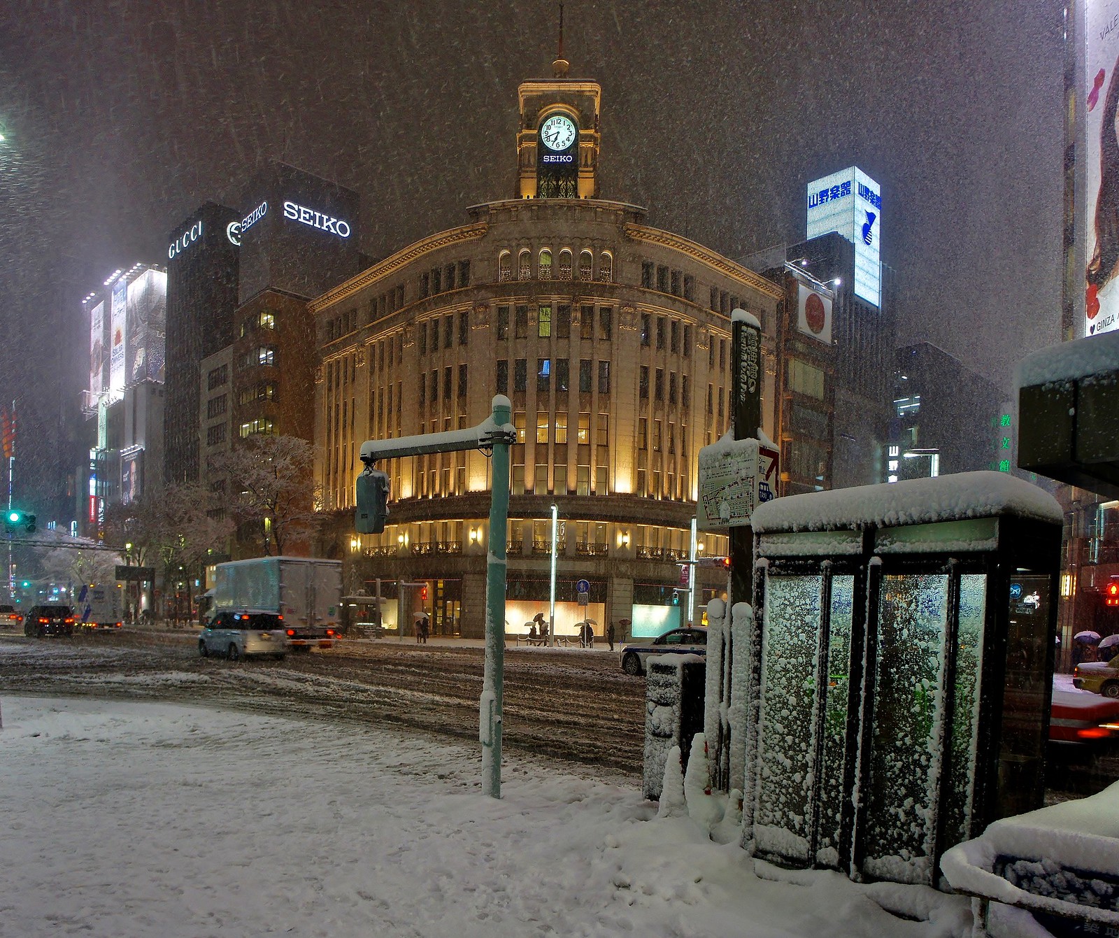 Ginza in Snow : Clock Tower