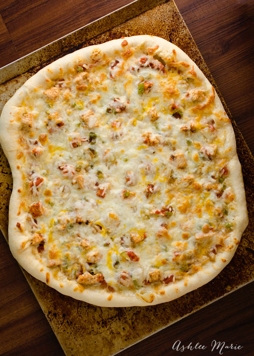 slightly spicy and sweet this chicken fajita pizza is a great  change from traditional family pizza night