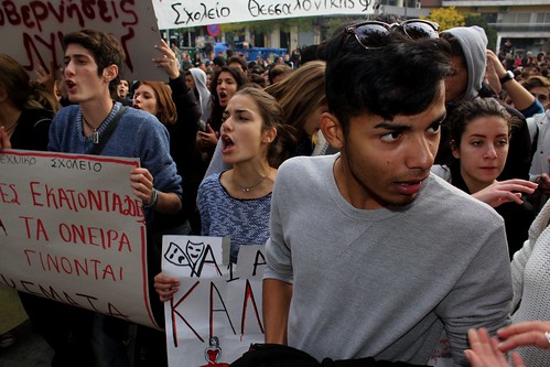 Greek high school students protest latest government changes to exam system