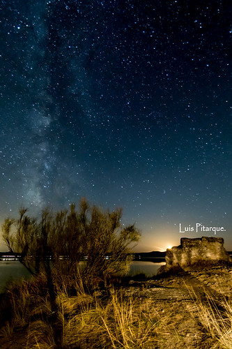 naturaleza lago estrellas nocturna teruel aragón largaexposición víaláctea comarcadelbajoaragón laestanca laestancadealcañiz luispitarque crepúsculolunar