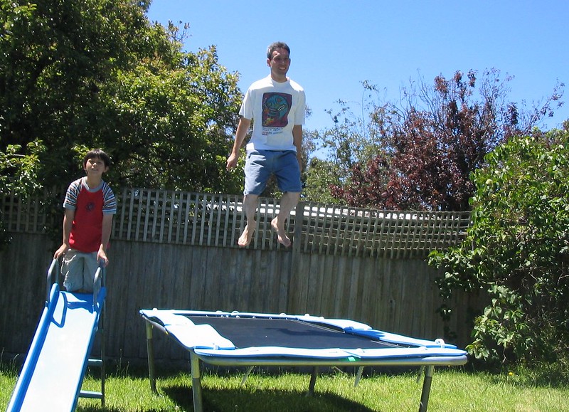 Bouncing on the trampoline