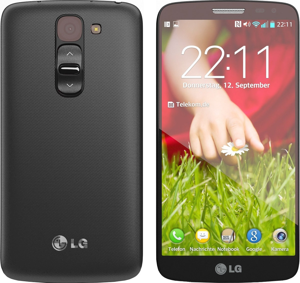 LG G2 mini 実物大の製品画像