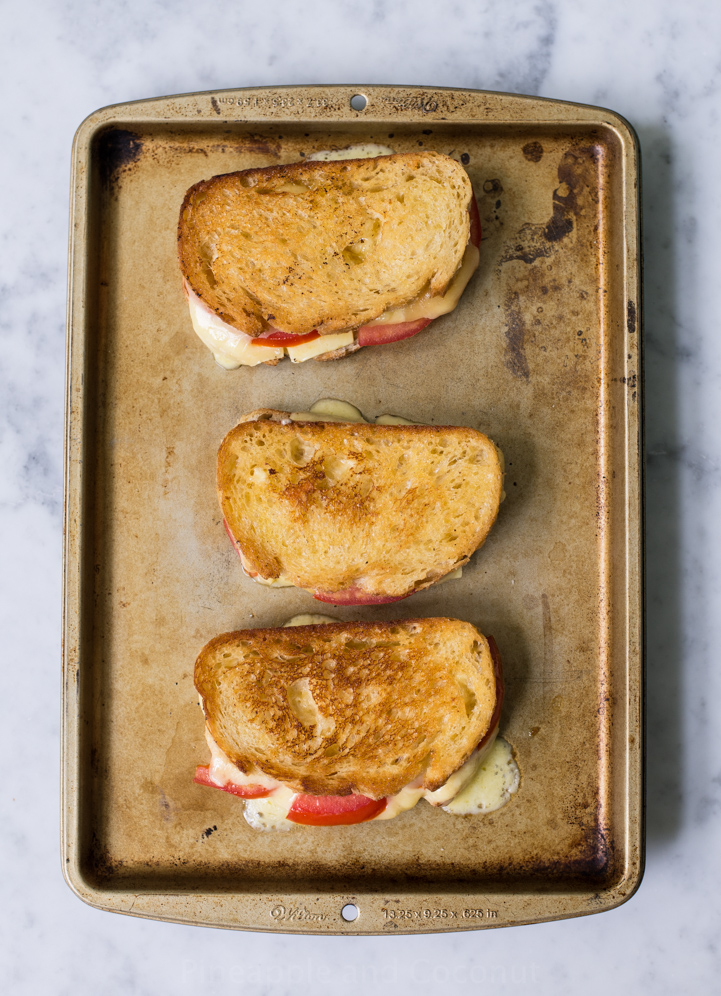Grilled Cheese Tomato Sandwich www.pineappleandococonut.com