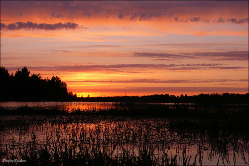 sunset lake russia yaroslavloblast