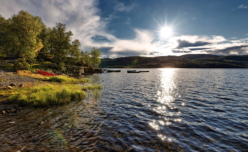 light summer sky panorama sun mountains color reflection nature water weather norway clouds landscape nikon outdoor wideangle dreamy nikkor ultrawide hdr d800 1635mmf4