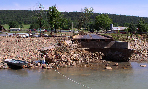 Damage was extensive in Scott County, Ark., after a flood tore through the area in May 2013. NRCS photo by Todd Stringer.