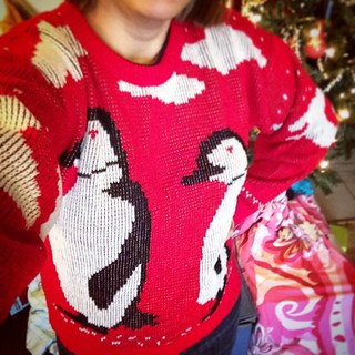 Purchased new when I was a kid, this 27-year-old vintage Christmas jumper is the bee's knees. #ItStillFits