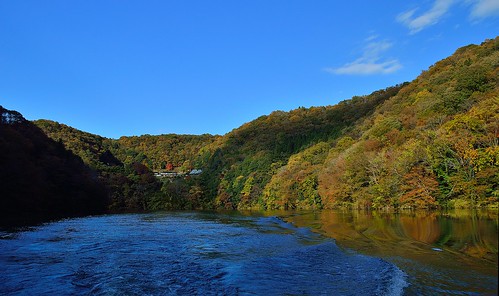 lake japan autumnleaves 紅葉 広島 湖 帝釈峡 神竜湖