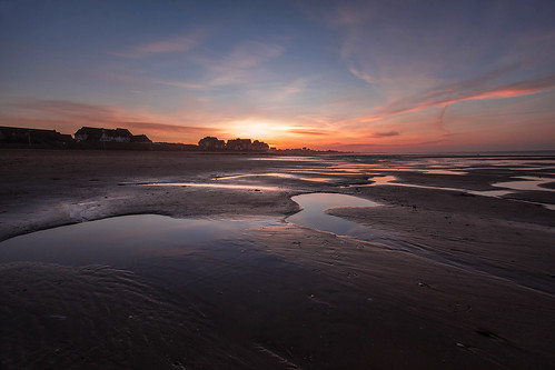 sunset sky sun sunlight beach normandie plage cabourg