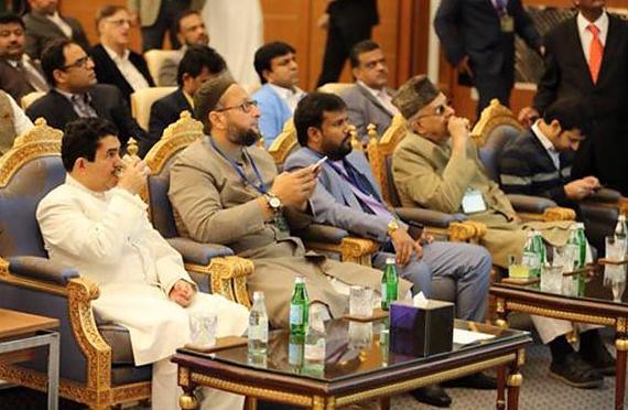 MIM President and MP Asaduddin Owaisi with his uncle Ahmeduddin Owaisi (second from right) in Riyadh- Courtesy Ummid.