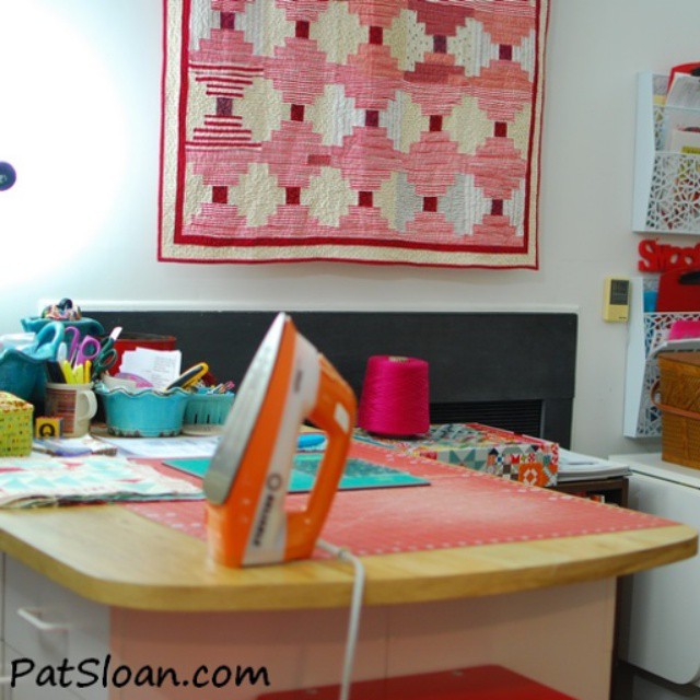 I am working on the Dec Aurifil post today...woohoo! Carrie has an awesome nlock. PLUS go to my website for a fun quilt show!  http://blog.patsloan.com #quilt #quilting #patchwork #showmethemoda