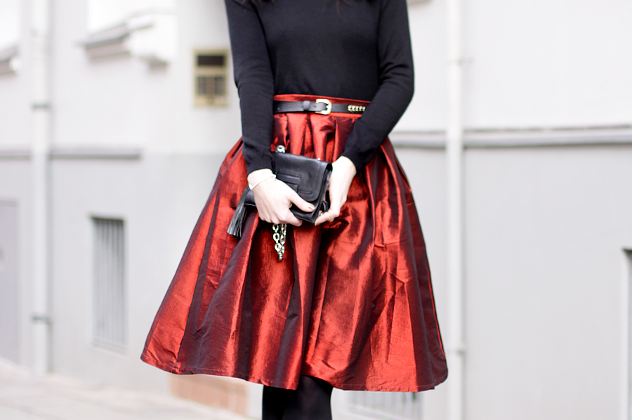 red skirt christmas outfit weihnachtsoutfit mädchen fashion mode modeblog fashionblogger pretty schwarz elegant hannover berlin ricarda schernus blog 1
