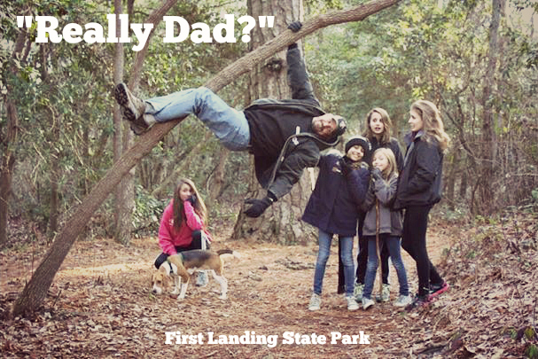 Sweeney family fun at First Landing State Park on their first day hike 2015