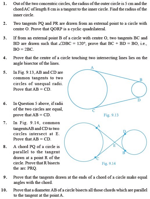 Class 10 Important Questions for Maths - Circles | AglaSem Schools