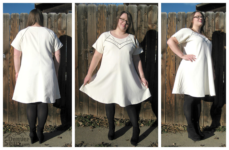 Papercut Clover Dress - Front Side Back Views