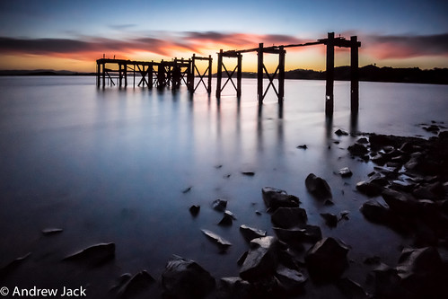 sunset golden coast scotland pier big nikon soft long exposure fife dusk sony filter lee hour nd grad a7 graduated density stopper neutral aberdour 1635mm