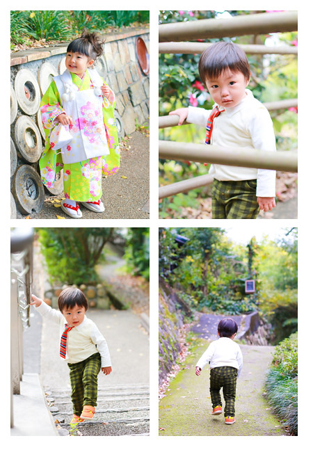 七五三写真　出張撮影　愛知県瀬戸市　深川神社　窯垣の小径　自然な　ナチュラル　家族写真