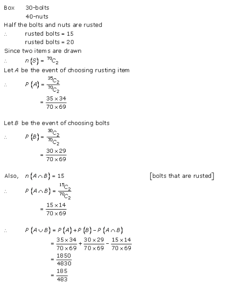 RD-Sharma-class-11 Solutions-Chapter-33-Probability-Ex-33.4-Q-22