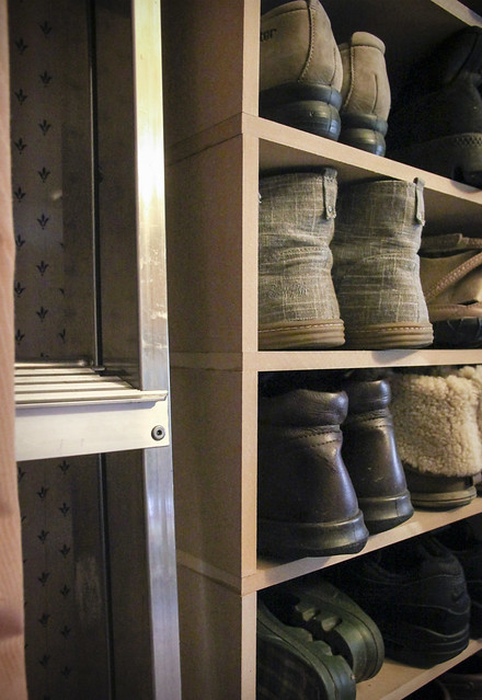 New shoes shelf in the kitchen