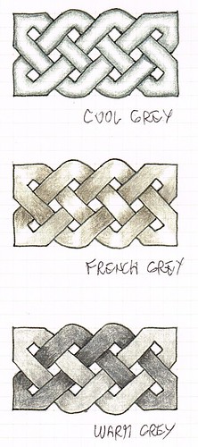 Celtic knots with Prismacolor greys