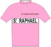 St Raphael - Giro d'Italia 1964 - La maglia rosa del vincitore Jacques Anquetil