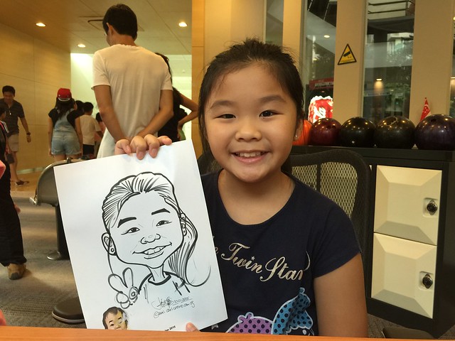 Caricature live sketching for baby birthday party