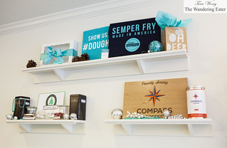 District Doughnut's merchandise and Compass Coffee