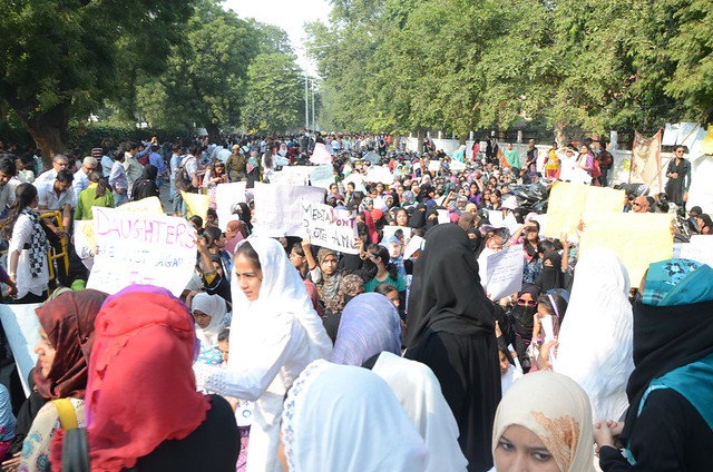 AMU library row: Students protest against ‘negative portrayal’ in media