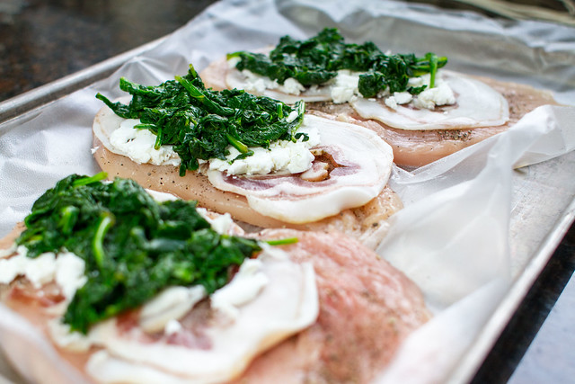 Spinach, Goat Chees, & Pancetta Spinach, Goat Chees, & Pancetta
