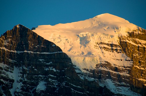 sunset montagne glacier
