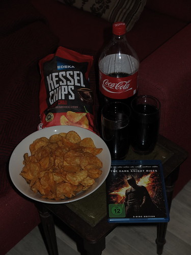 Sweet Chili Kesselchips und Coca Cola zum Film "The Dark Knight Rises"