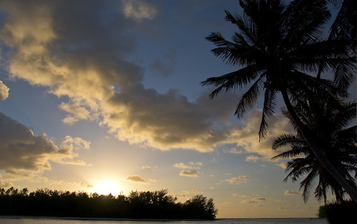 sea beach water clouds landscape polynesia islands pacific turquoise teal south cook lagoon tropical rarotonga
