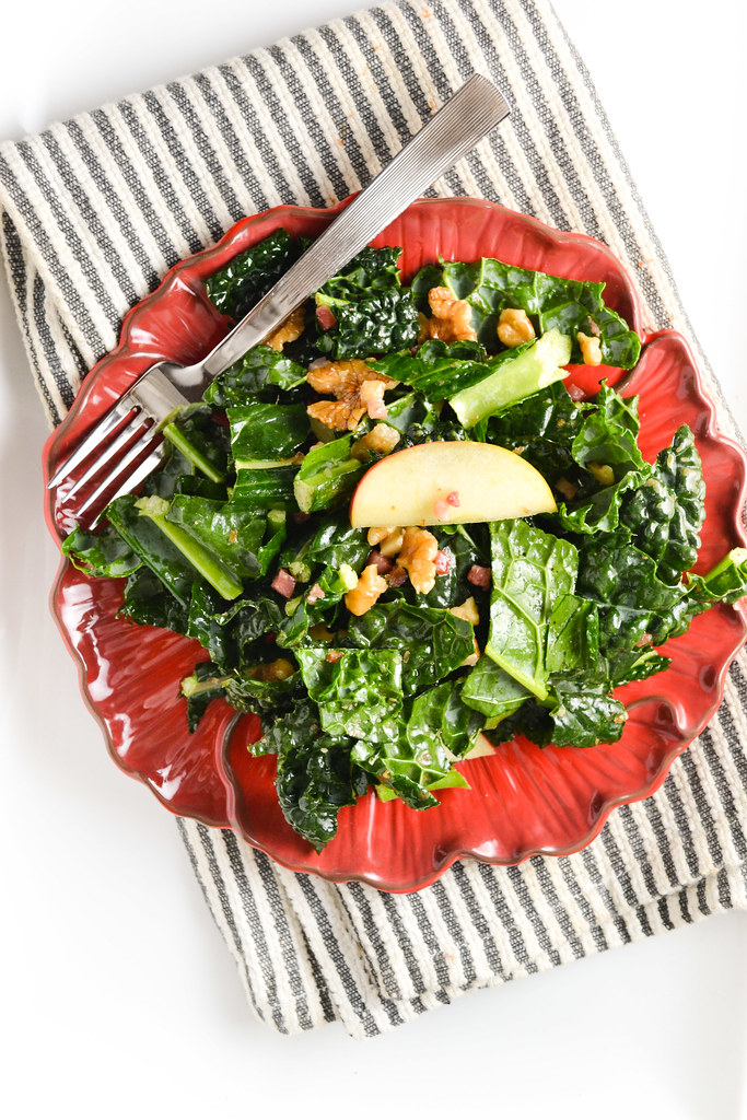 Hearty Kale, Apple, and Pancetta Salad with Walnuts | Things I Made Today
