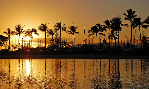 sunset silhouette reflections hawaii nikon waikiki oahu yabbadabbadoo d40 hiltonlagoon nikond40 alamoanaarea dukekahanamokupark