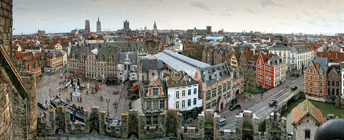 panorama belgium ghent gent flanders gravensteen castleofcounts