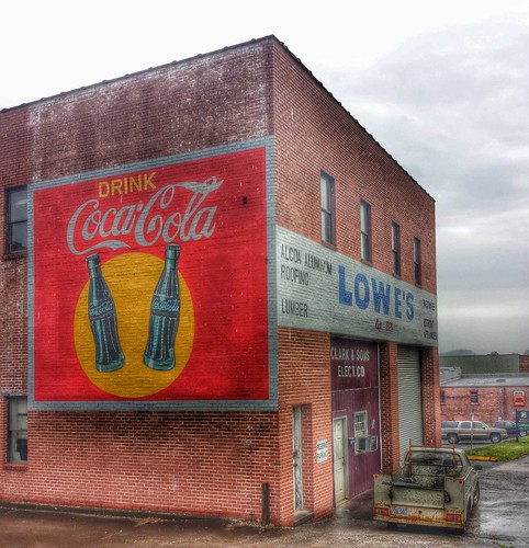 mural ad northcarolina coke advertisement cocacola wilkescounty northwilkesboro us421