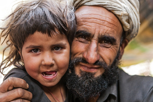 Father-daughter duo in Chatpal, Kashmir, India