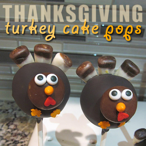 Thanksgiving Turkey Cake Pops