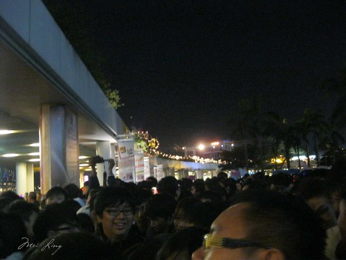 Crowds on NYE in Hong Kong