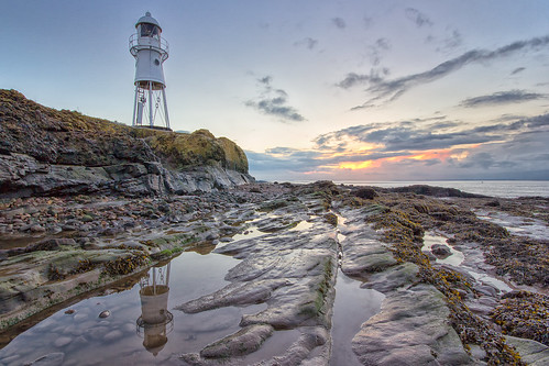 sunset sea lighthouse seascape seaweed reflection water clouds bristol landscape puddle rocks portishead beautifulcapture leefilters blacknorepoint