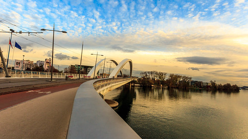 city bridge sunset cloud architecture lyon pont 169 1740mm rhone