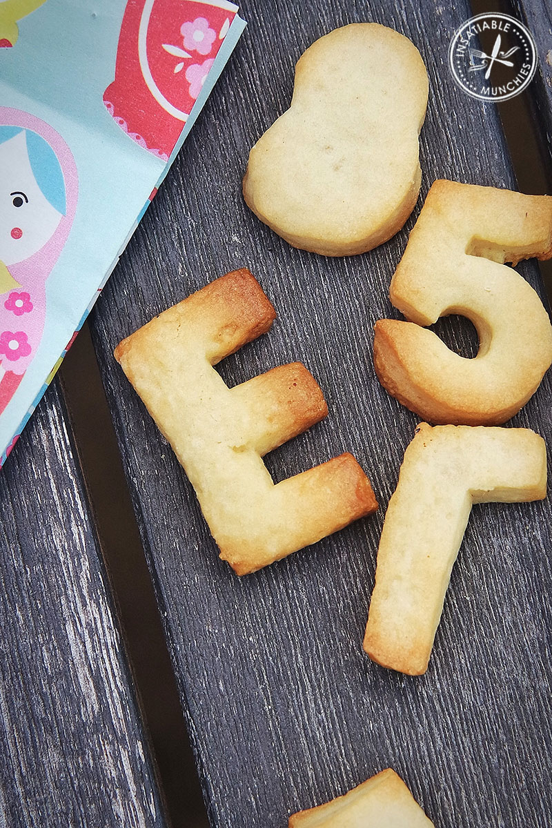 Cheat's Alphabet Cookies made with leftover pastry