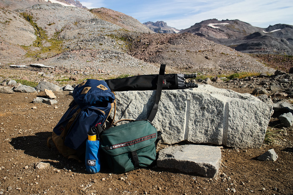 Bags for carrying camera gear on a hike