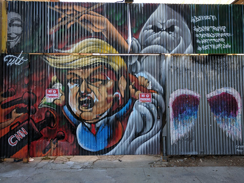 Trump mural, Downtown LA, Los Angeles, California, USA