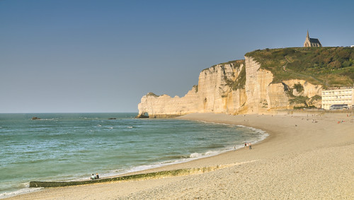 france beach chapel cliffs normandie normandy etretat seinemaritime