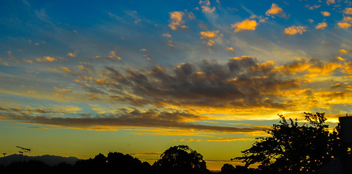 blue light sunset sky orange clouds hamilton nz nikond3200