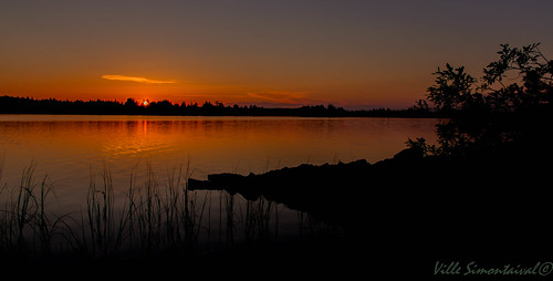 camping sunset finland lapland hdr 2014 ranua simojärvi